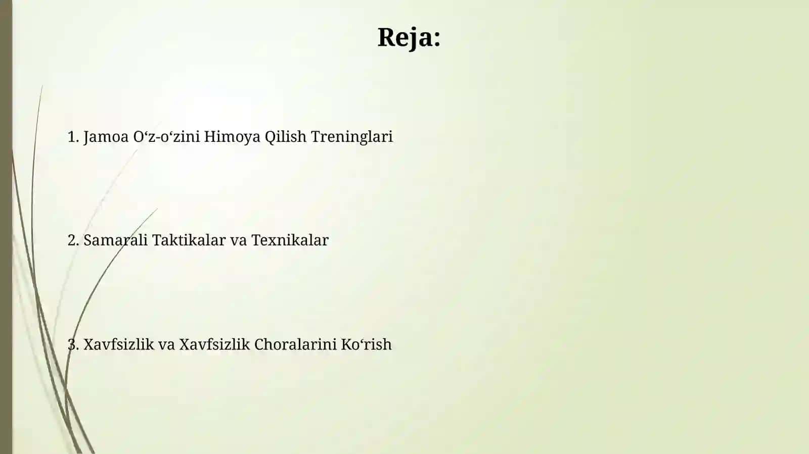 Jamoa boʻlib himoyalanish texnikasiga oʻrgatish 2