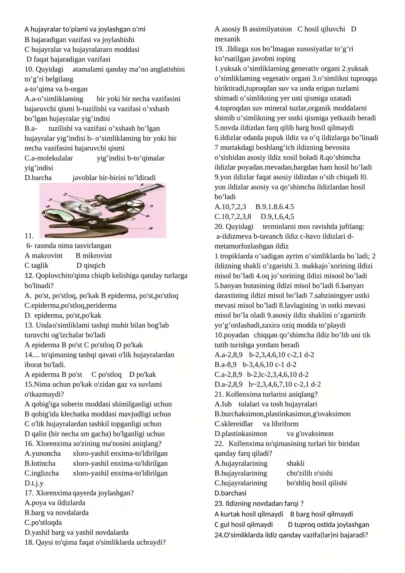 TO`QIMA VA ILDIZ 2