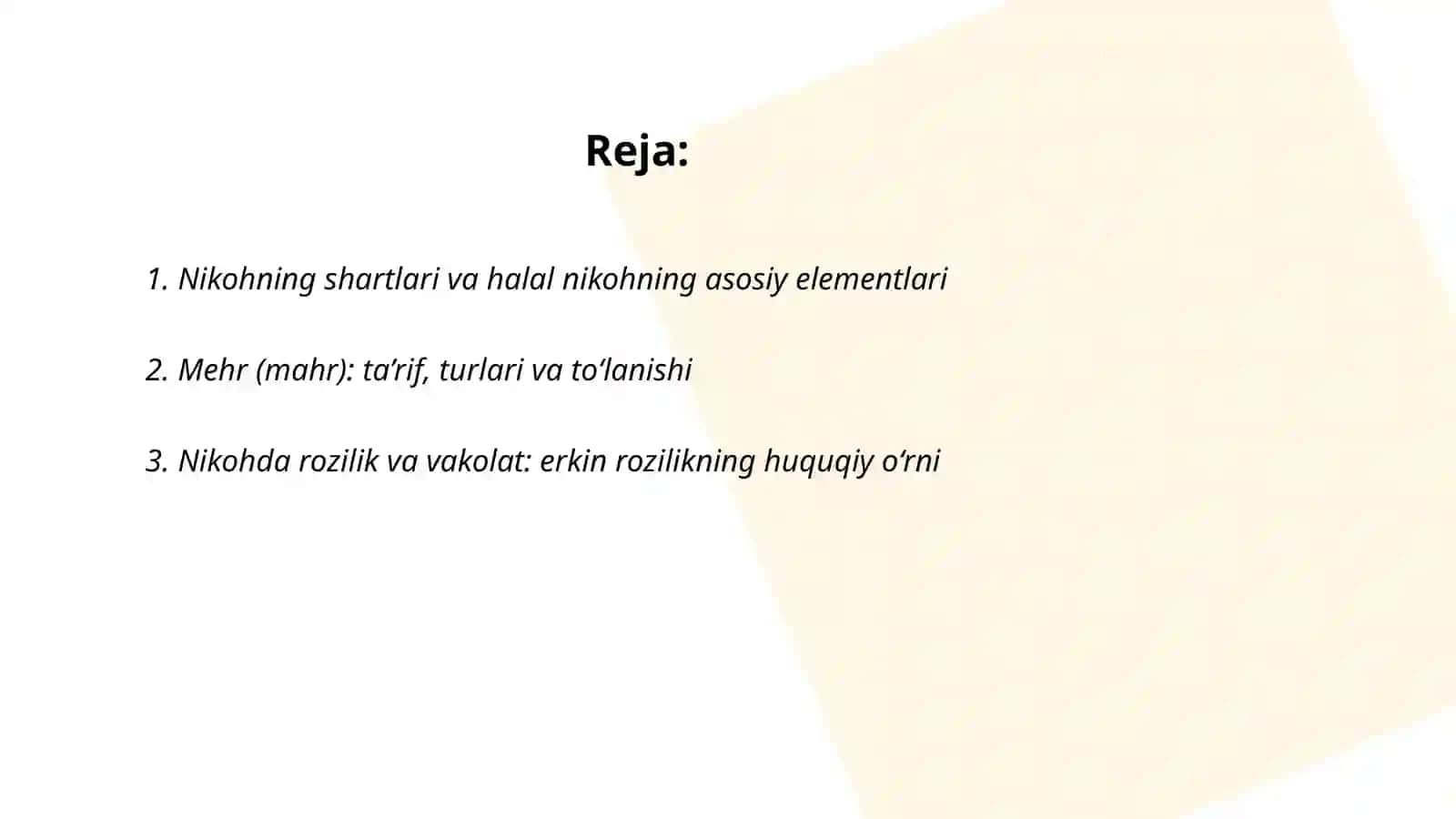 Islomda oilaviy hayotning huquqiy asoslari 2