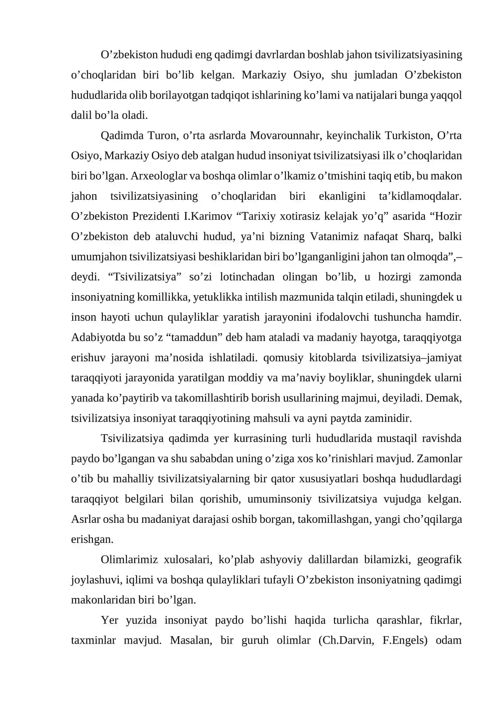 Markaziy Markaziy osiyo kishilik jamiyatining eng qadimiy markazlaridan biri 2