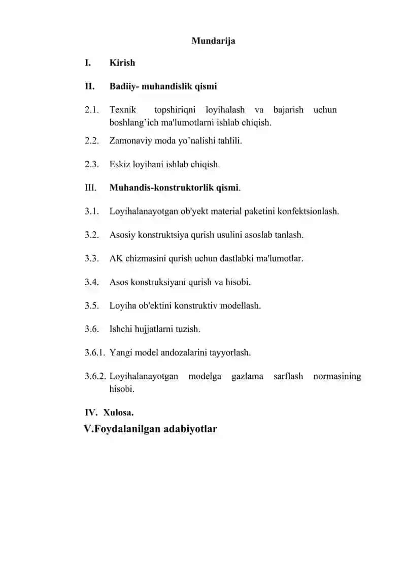 Yaxlit yeng bichimli kiyim yangi model dizayn loyihasini ishlab chiqish 2