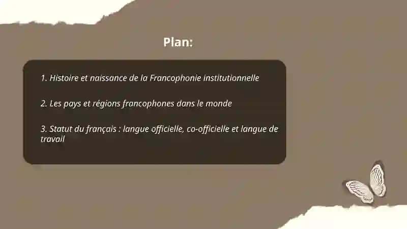 La langue française dans le monde. La Francophonie 2