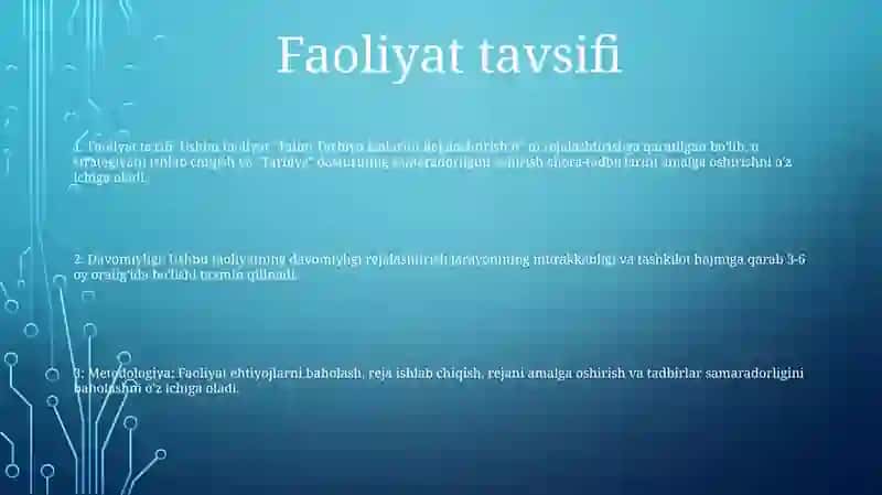 Talim Tarbiya Ishlarini Rejalashtirish B 2