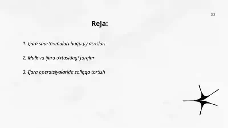 Ijara shartnomalari huquqiy asoslari 2