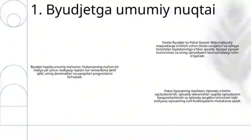 Davlat Byudjeti Va Fiskal Siyosat 2