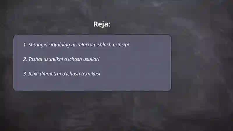 Shtangel sirkul yordamida detal uzunligini oʻlchash 2