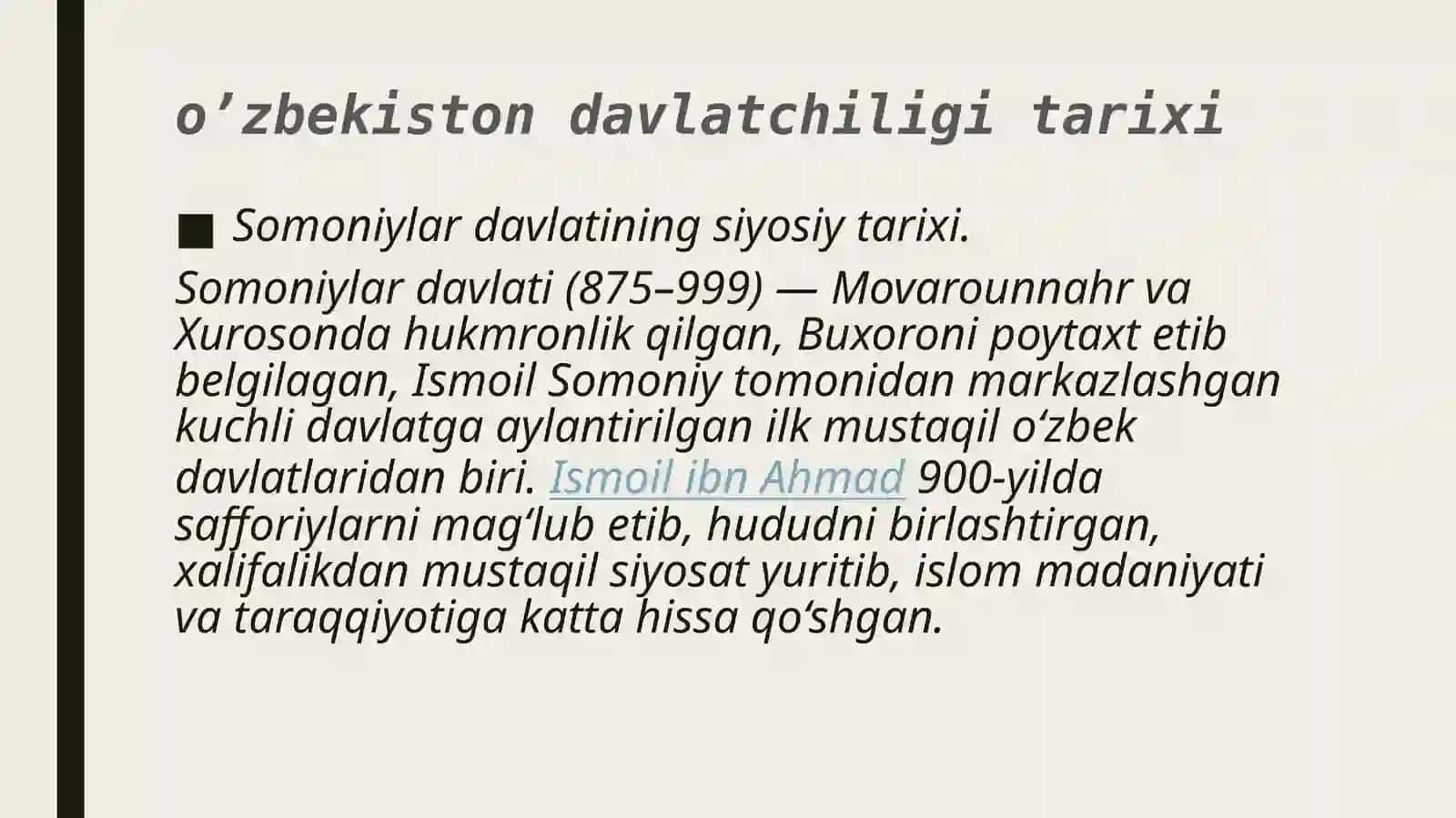 Somoniylardavlati (875–999) 2