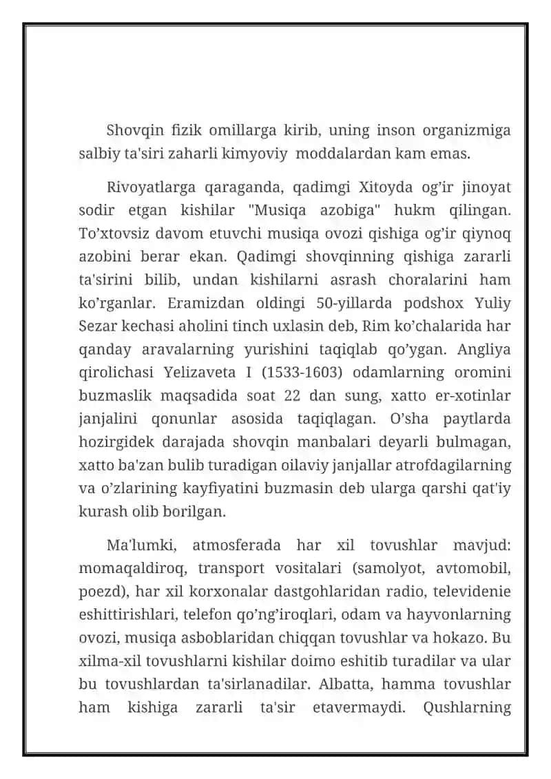 Shovqinning inson organizmiga ta'siri 2