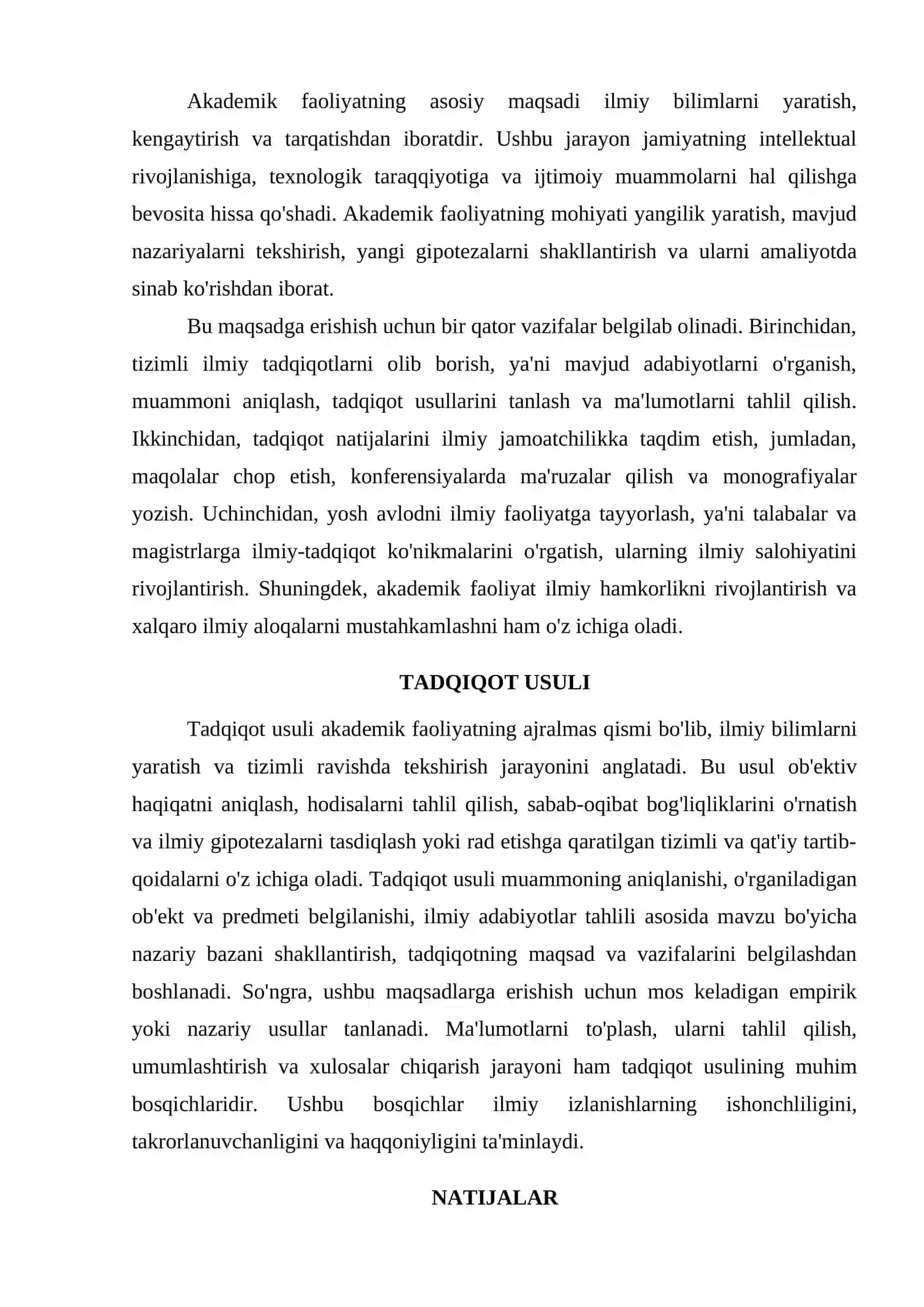 AKADEMIK FAOLIYAT VA UNING MOXIYATI 2