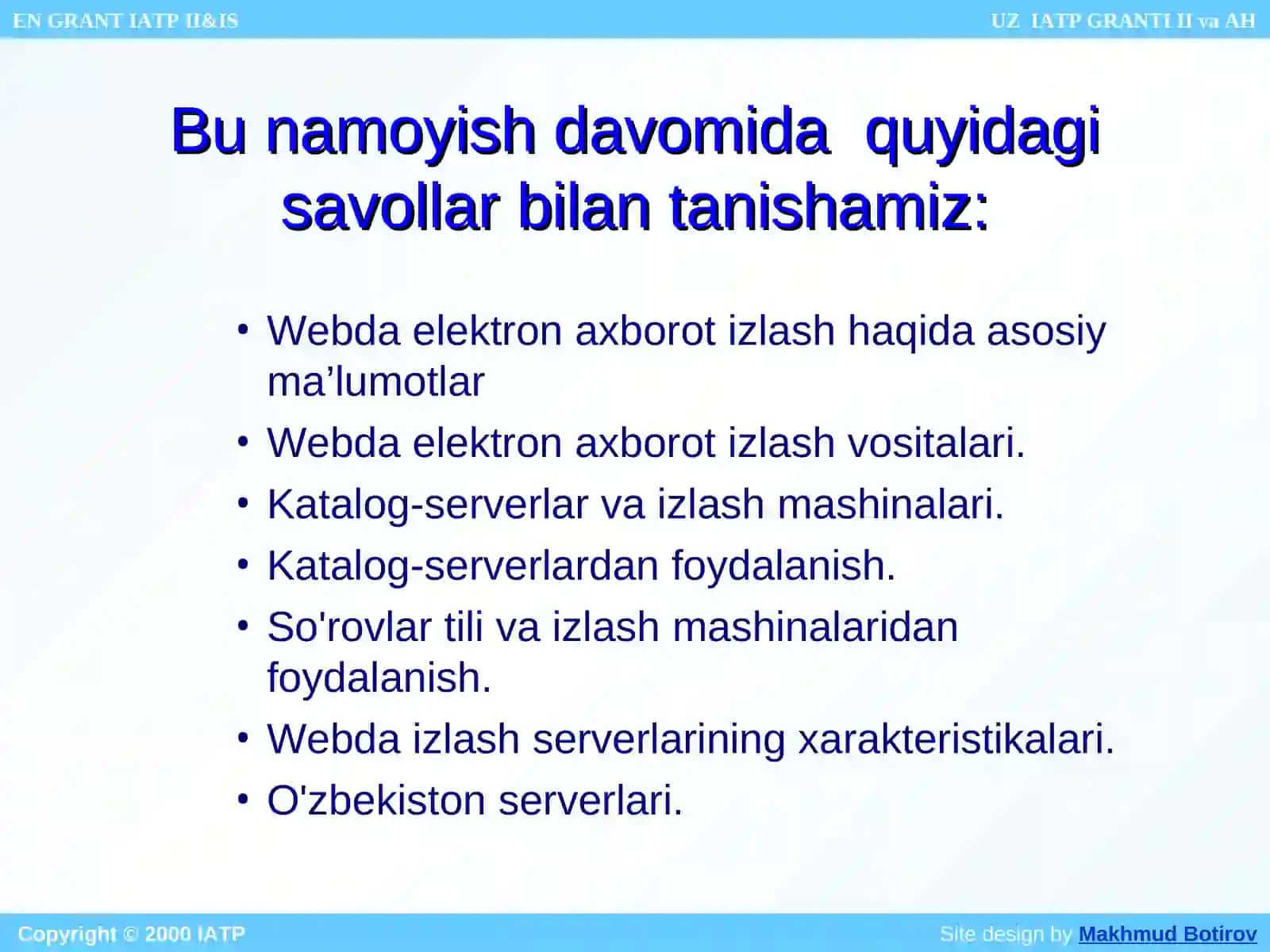 INTERNETDAAXBOROT IZLASH 2
