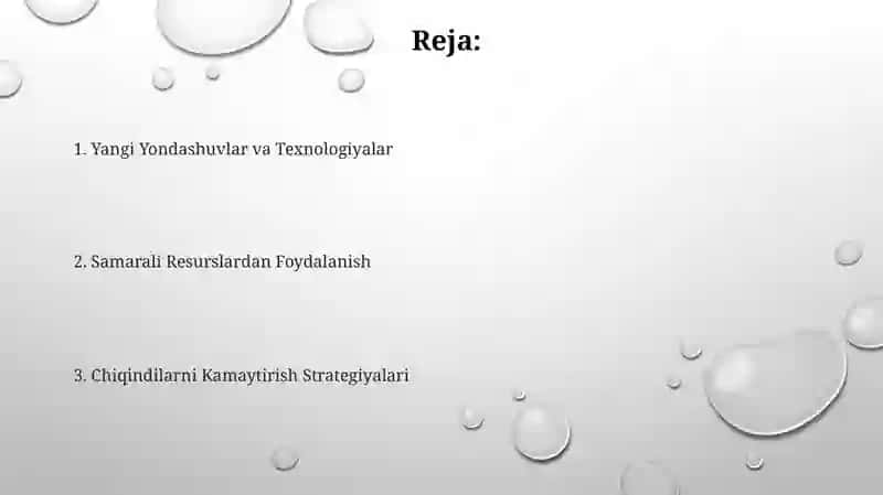 Tannarxni kamaytirish uchun resurslardan samarali foydalanish 2