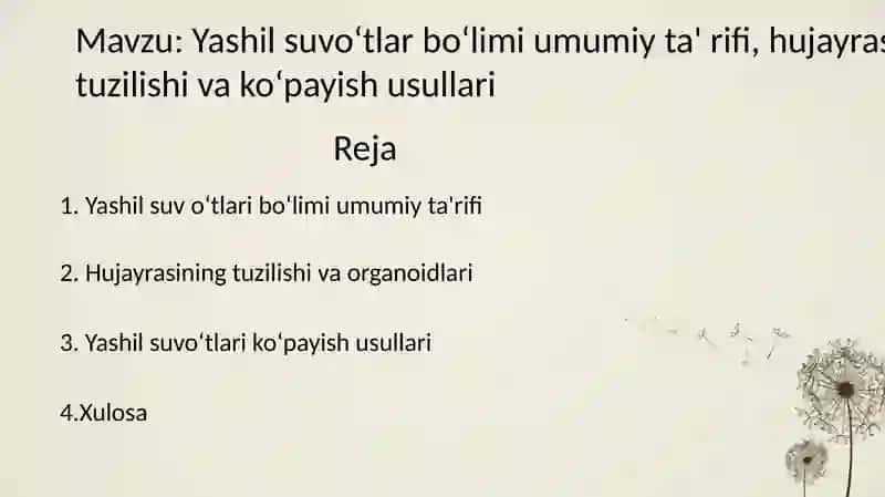 Yashil Suvo'tlar 2