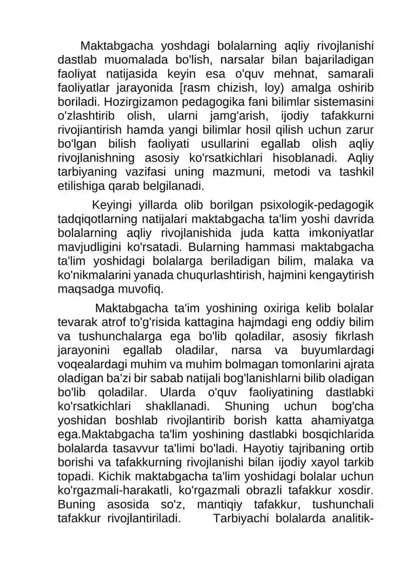 Bolaning aqliy rivojlanganlik darajasi 2
