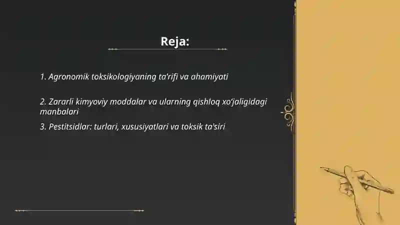 Agronomik toksikologiya haqida tushuncha 2