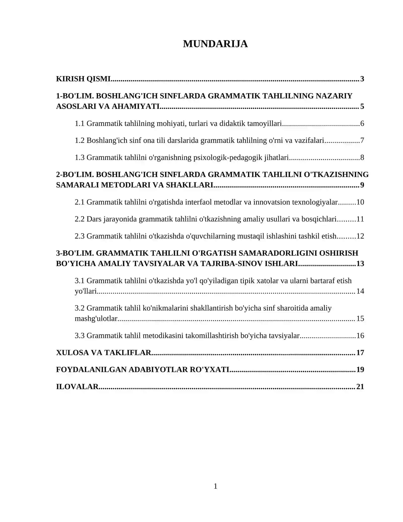 Boshlangich sinflarda grammatik tahlilni oʼtkazish metodikasi. 2