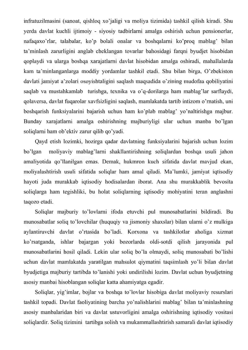 Soliqlarning iqtisodiy mohiyati va ahamiyati 2