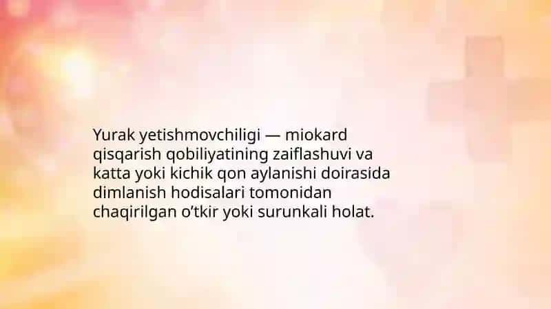 Farmakologiya asoslari, O'tkir va surunkali yurak yetishmovchiligi 2