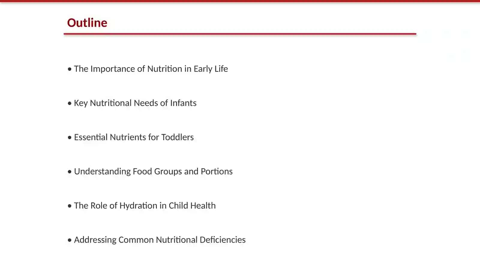 Nutritional Guidelines for Infants and Children 2