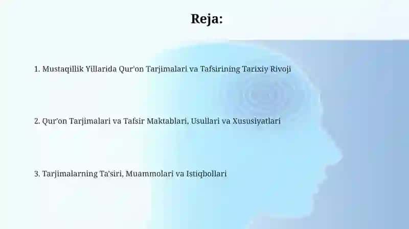 Mustaqillik Yillarida Qur'on Tarjimalari va Tafsirining Tarixiy Rivoji 2