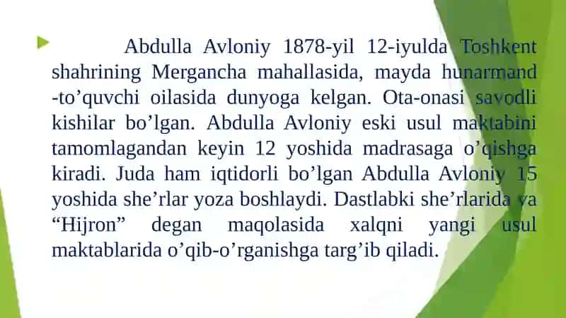 Abdulla Avloniy-islohotchi pedagog va bollar shoiri 2