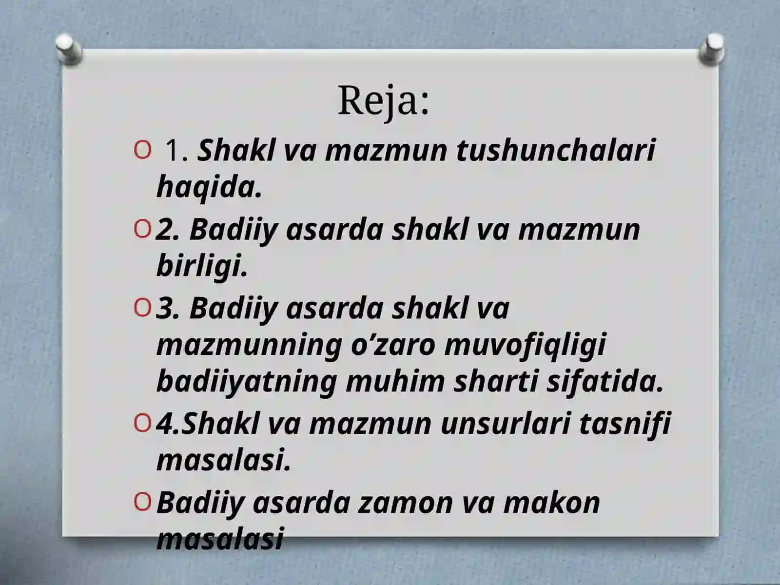 Badiiy asarda zamon va makon masalasi 2