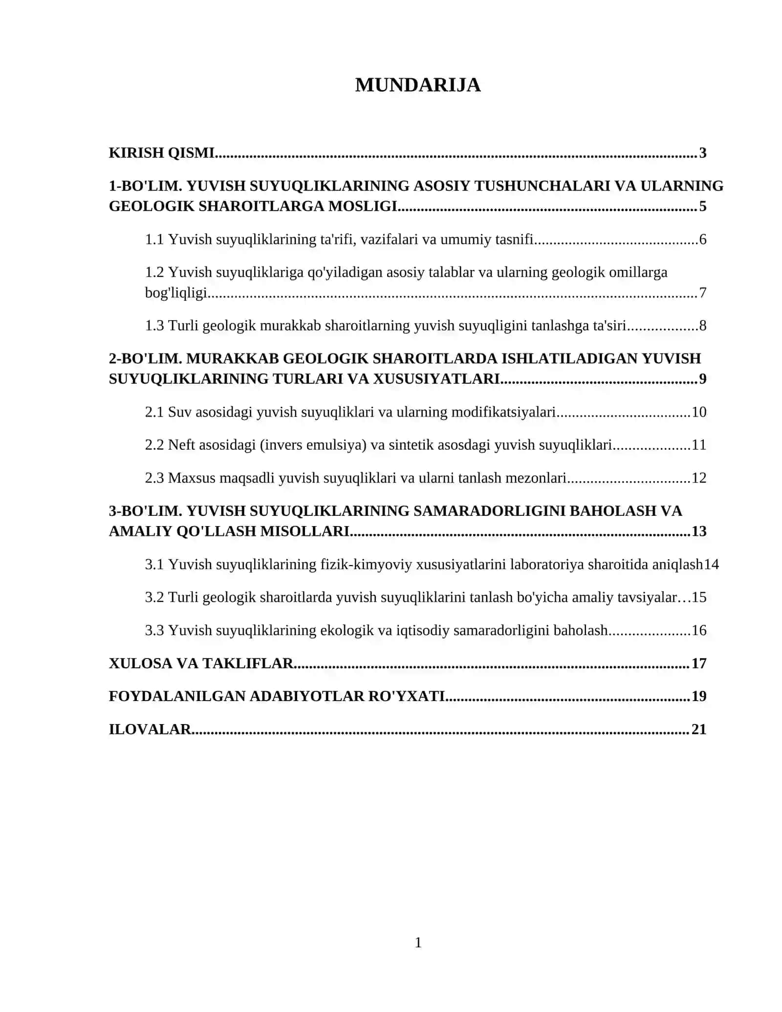 Turli geologik murakkab sharoitlarda ishlatiladigan yuvish suyuqliklarining turlarini oʻrganish 2