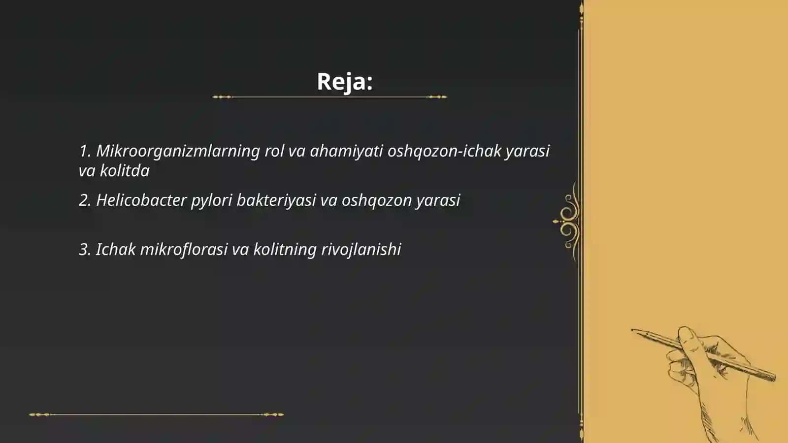 Oshqozon-ichak yarasi va kolit kelib chiqishida mikroorganizmlarning ahamiyat,parogenezi, labaratoriya tashxisi 2