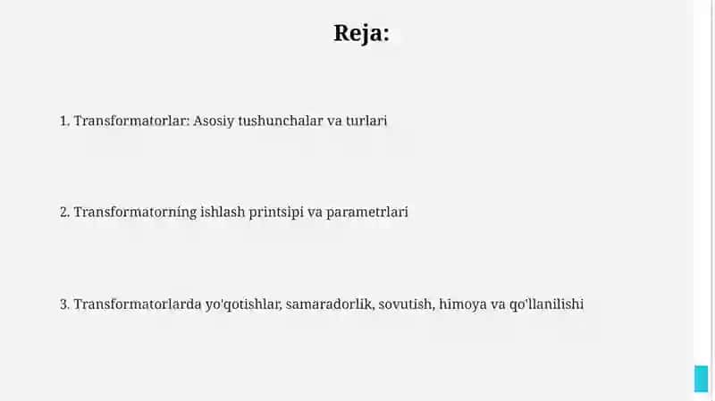 Transformatorlar va ularning ishlash tamoyili 2