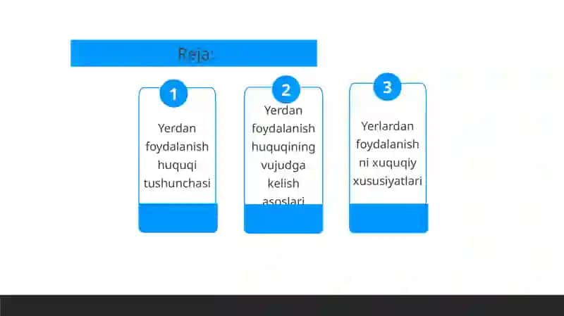 Yerlardan foydalanishning huquqiy xususiyatlari 2