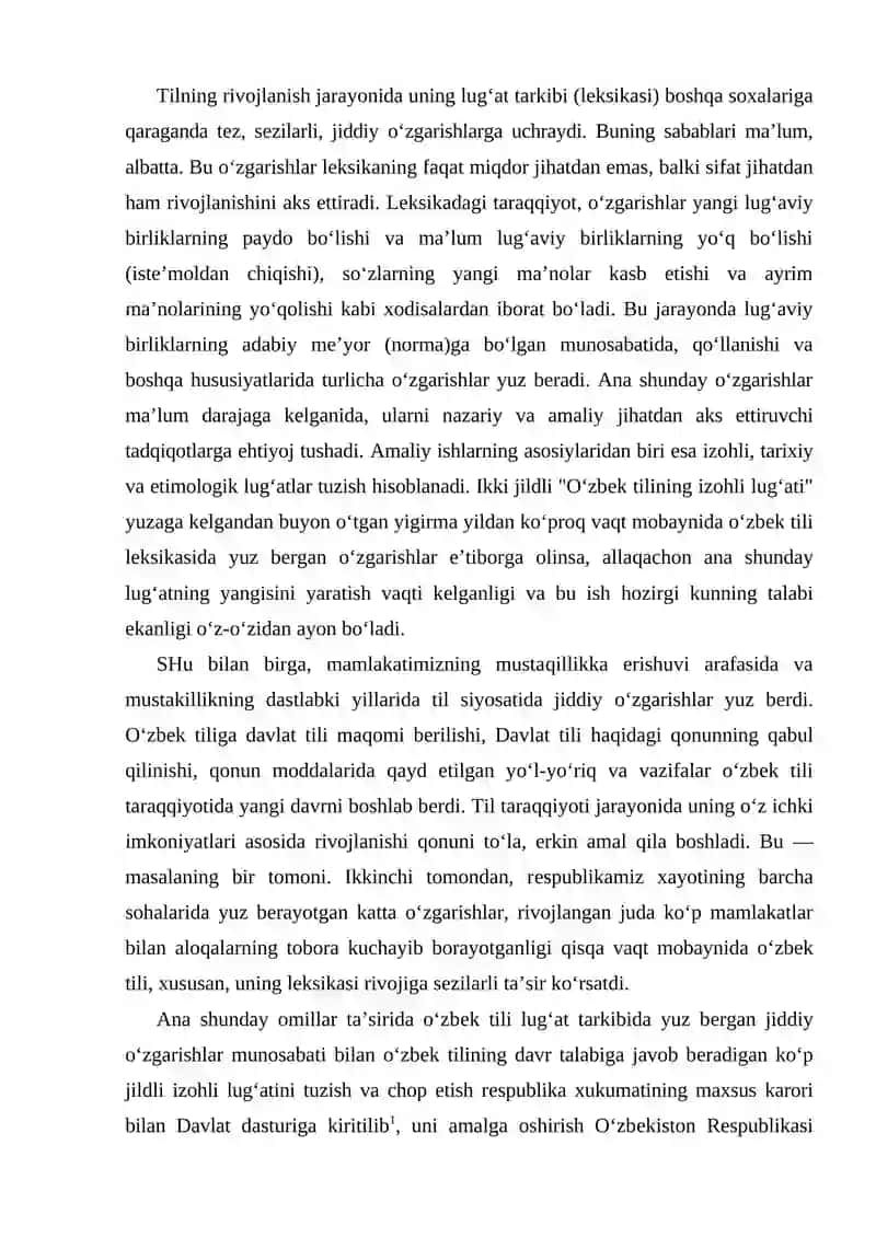 O'ZBEK TILI SENONIMLARI IZOHIY LUG'ATI OSTIDA ISHLASH 2