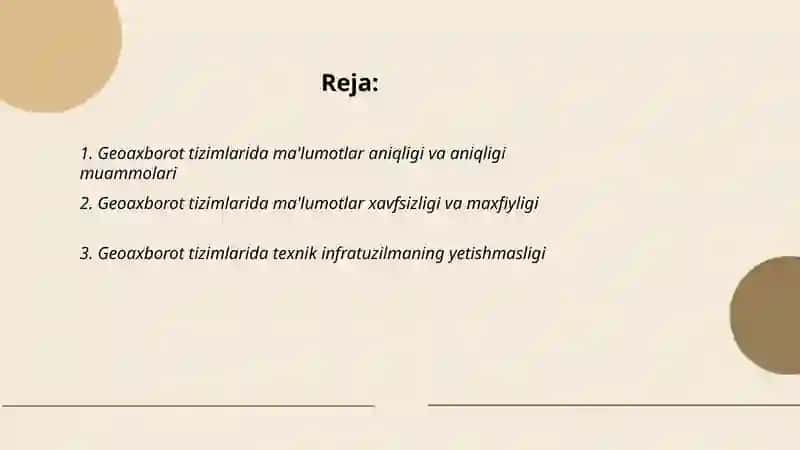 Geoaxborot tizimlarini qoʻllash muammolari 2