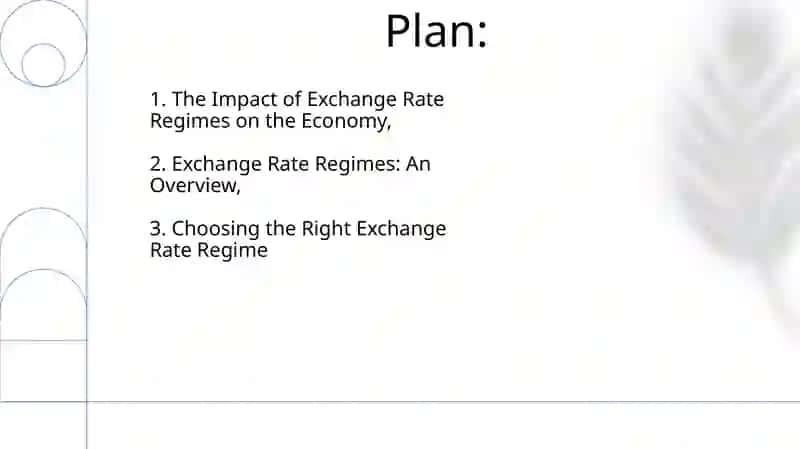 Exchange rate regimes 2