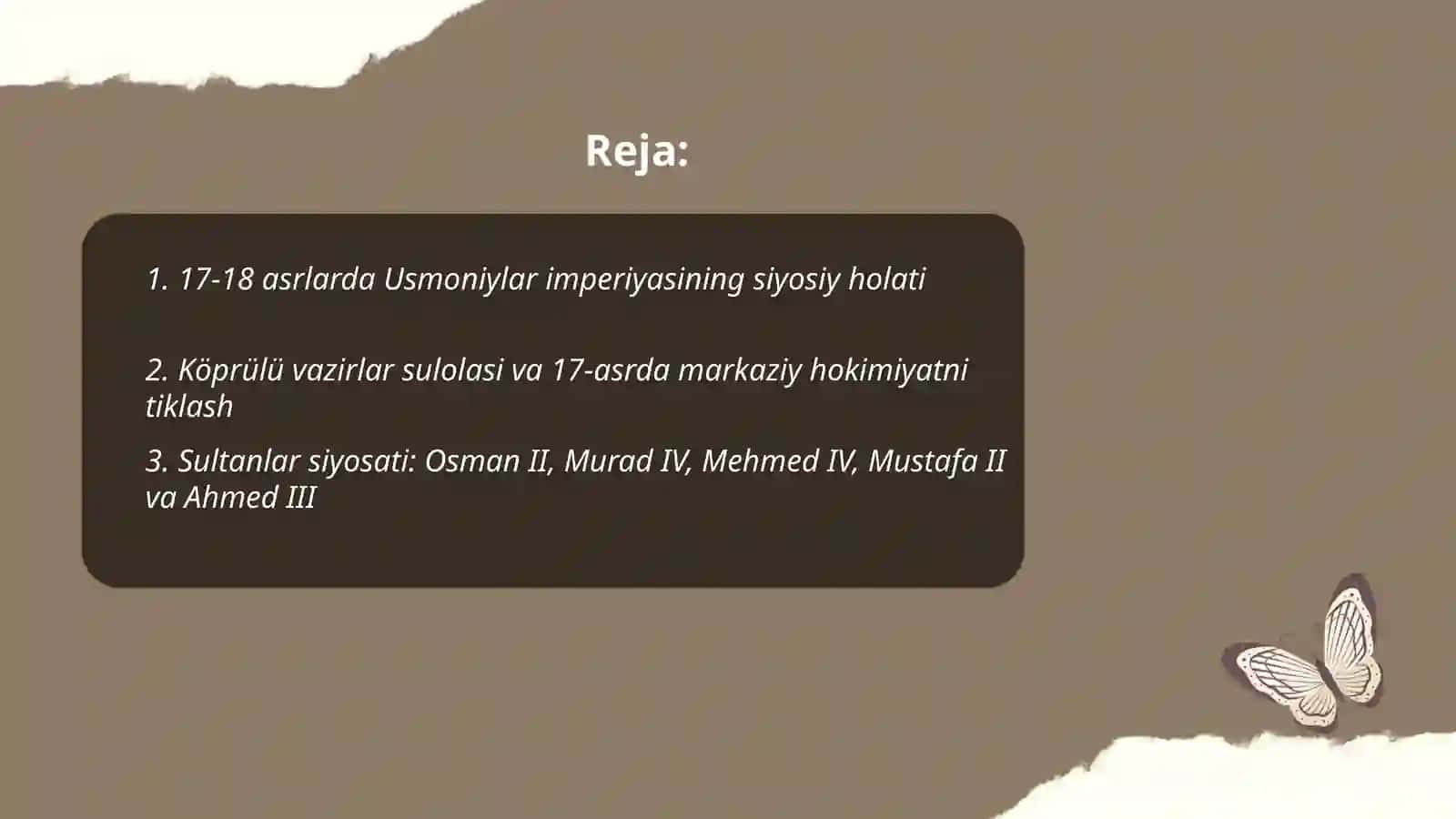Usmoniylar imperiyasi yangi davrda 17 18 asrlarda 2