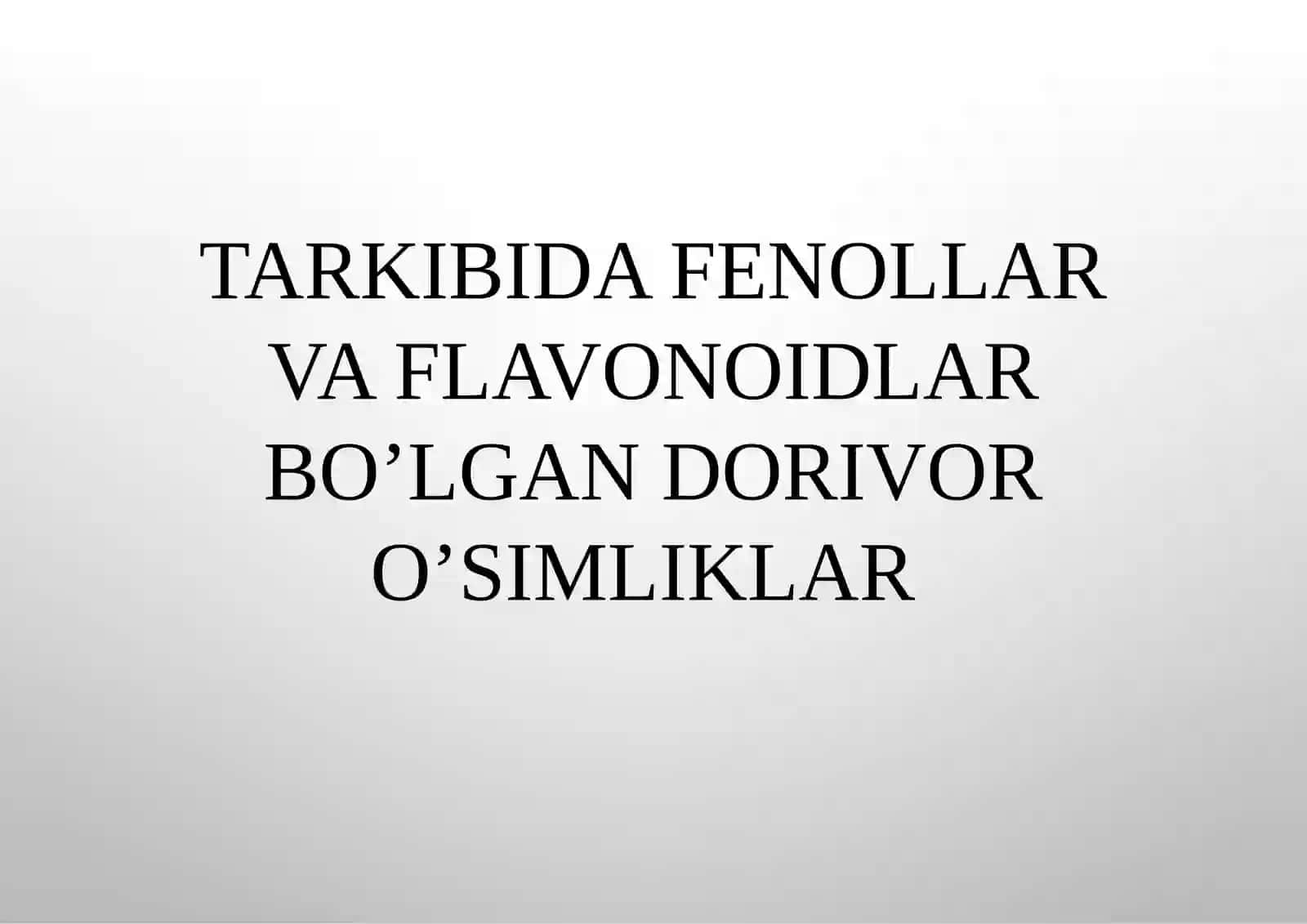 DORIVOR O’SIMLIKLAR 2