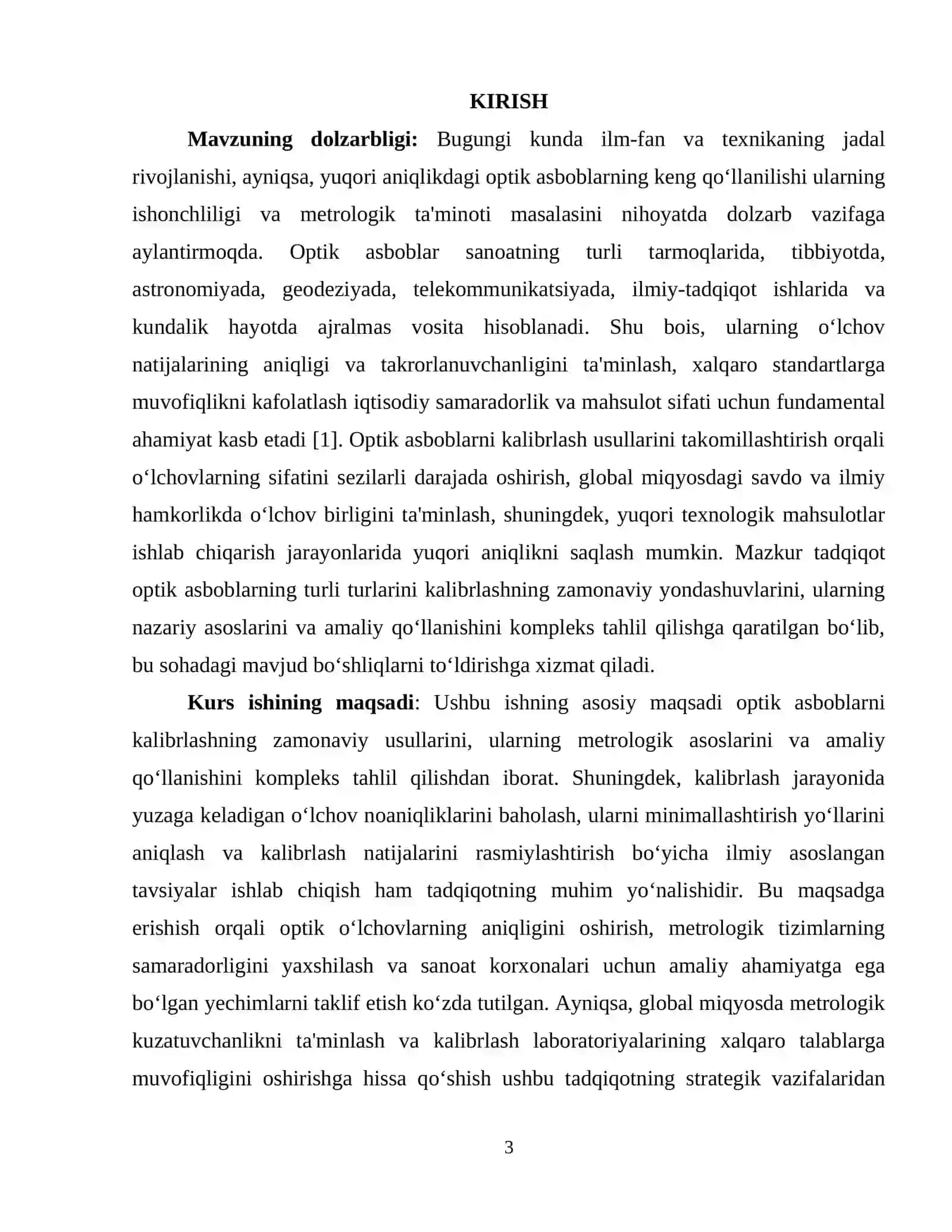 OPTIK ASBOBLARNI KALIBRLASH USULLARI 2