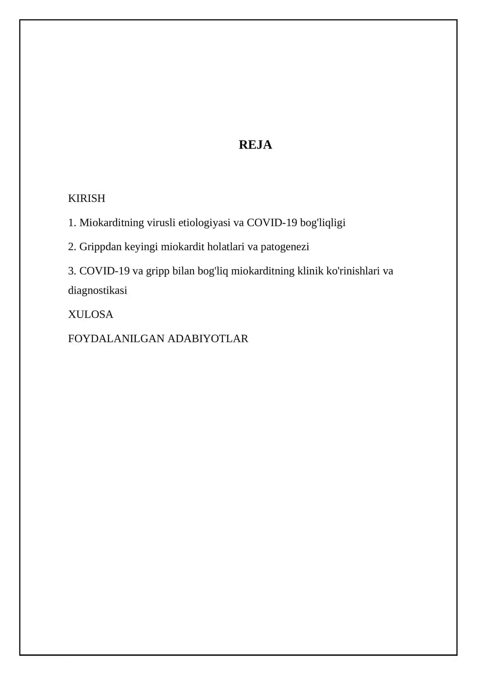 MIOKARDITNING VIRUSLI ETIOLOGIYASI VA COVID-19 BOG'LIQLIGI 2