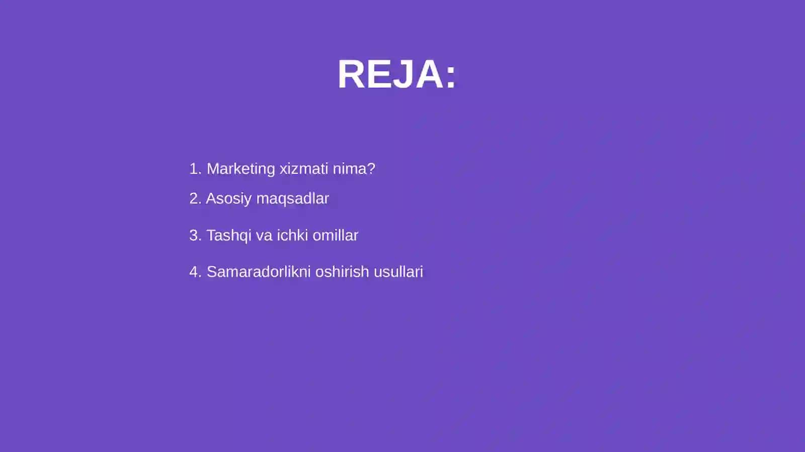 Marketing xizmati va uning samaradorligi 2