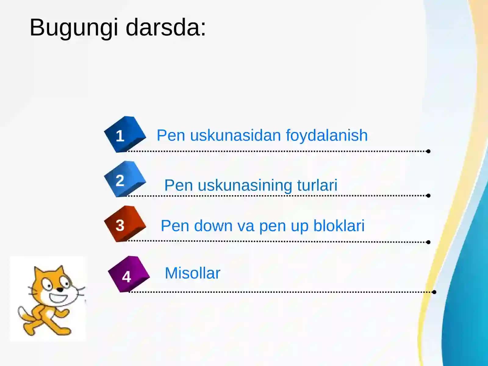 Scratch dasturida PEN uskunasidan foydalanish 2