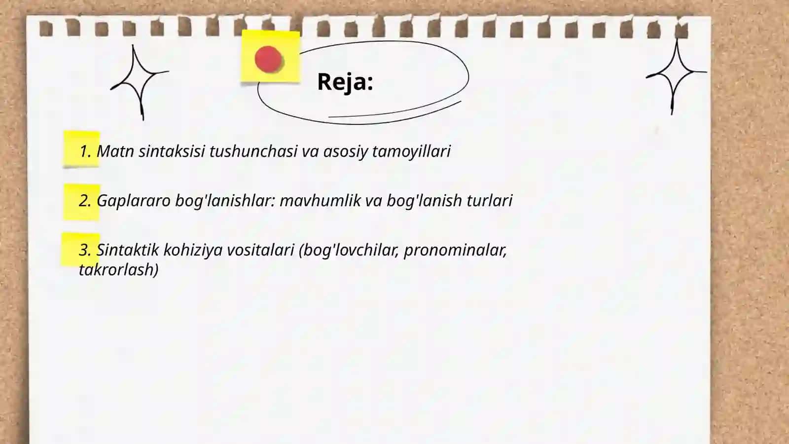 Matn sintaksisi 2