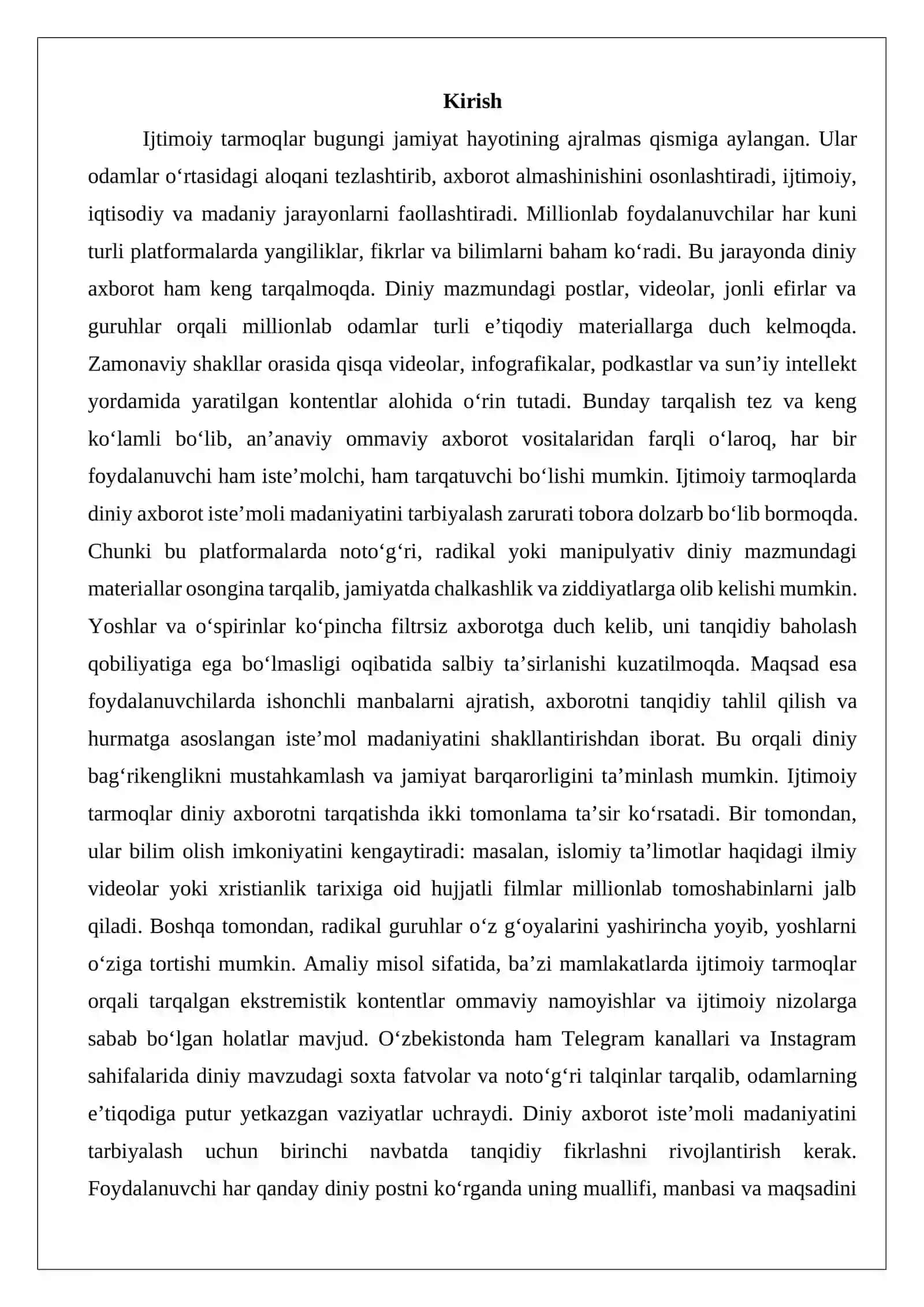 Ijtimoiy tarmoqlarda diniy axborot ist’emoli madaniyatini tarbiyalashning zarurati 2
