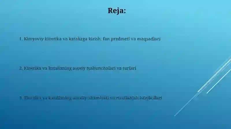 Kinetika va kataliz faniga kirish maqsad va vazifalari 2