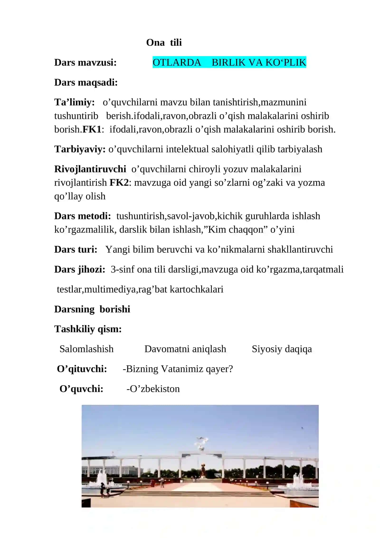 OTLARDA BIRLIK VA KO‘PLIK 2