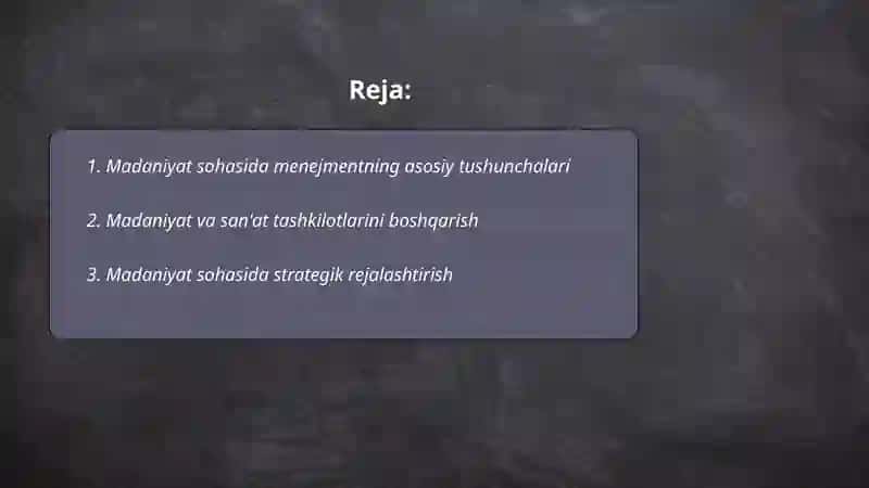 Madaniyat sohasida menejment 2