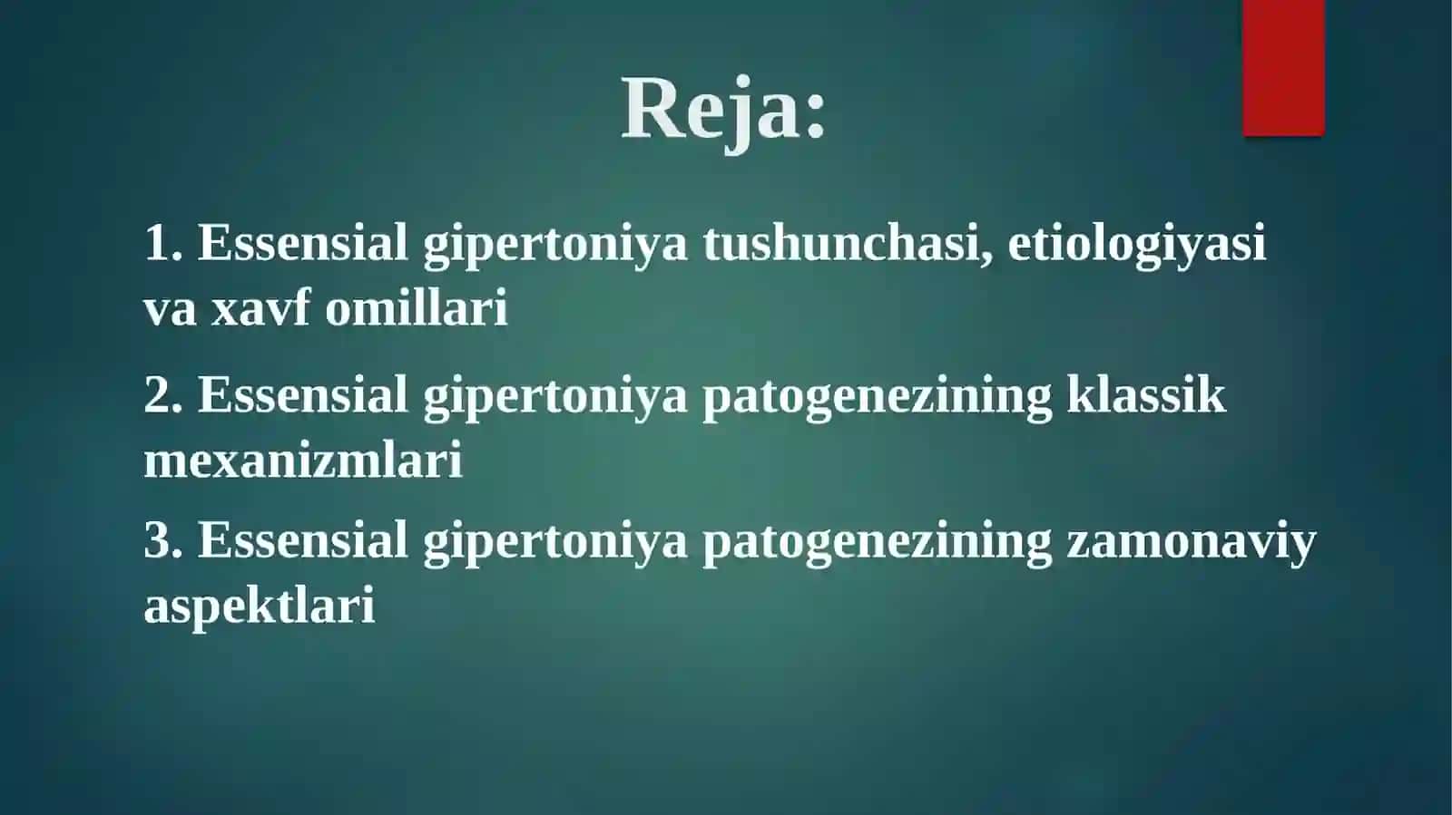 Essensial gipertoniya patogenezining zamonaviy aspektlari 2