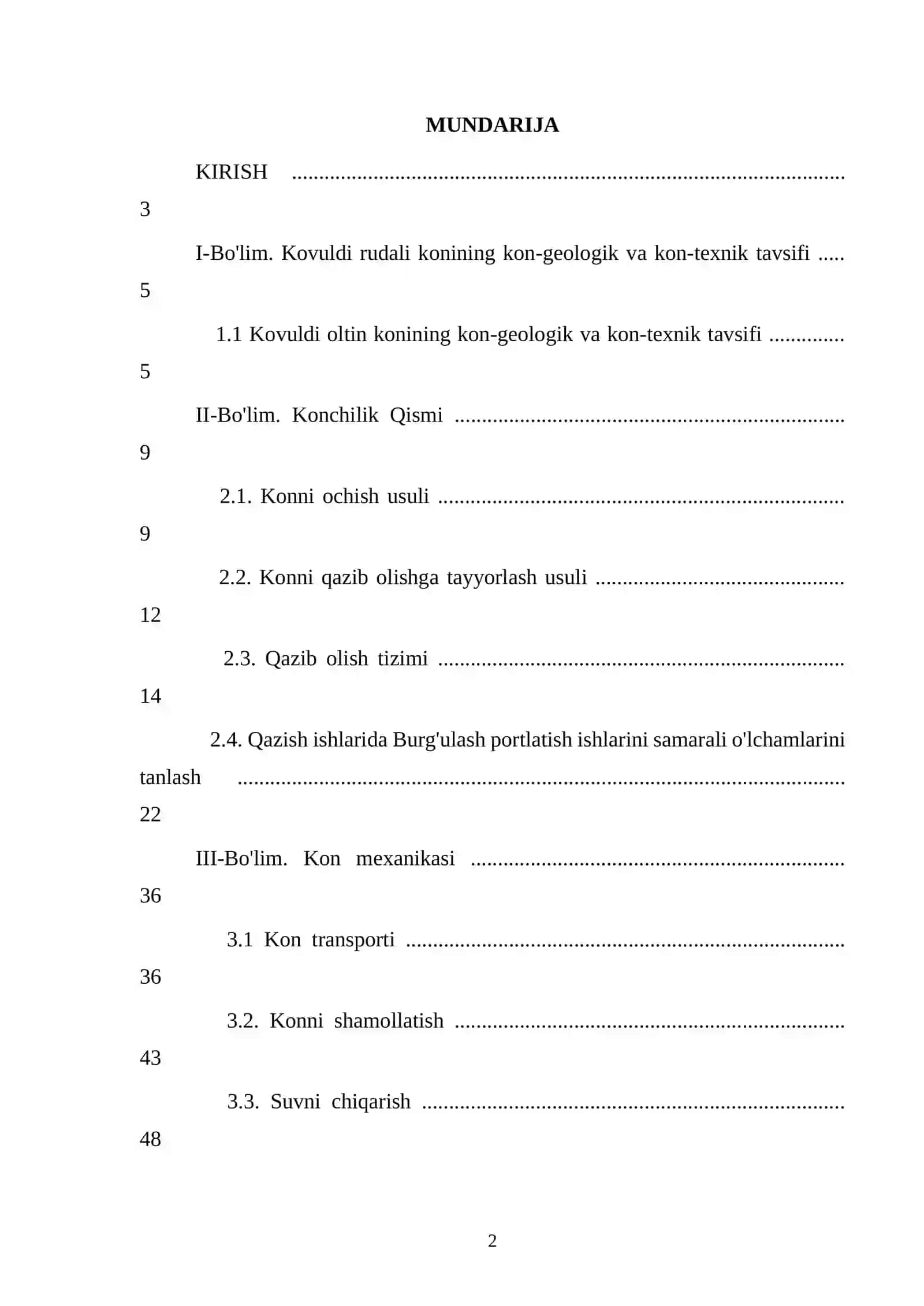 KOVULDI RUDALI KONINI QAZIB OLISH TEXNOLOGIYASINI TAKOMILLASHTIRISH 2
