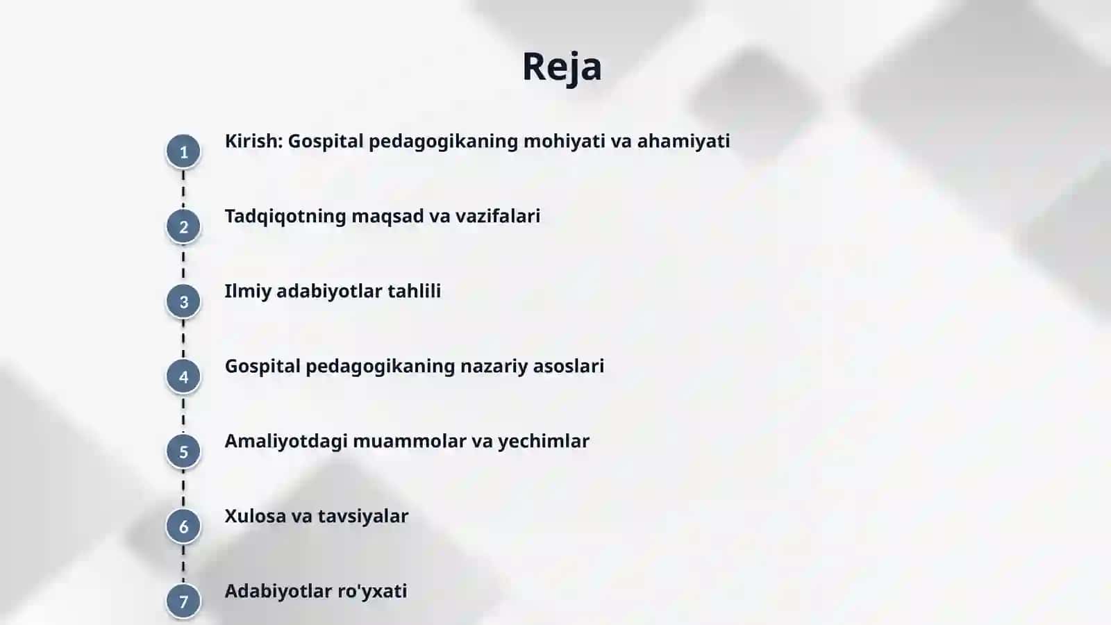 Turli yo'nalishdagi ilmiy tadqiqotlarda gospital pedagogika muammo larini o'rganish. 2