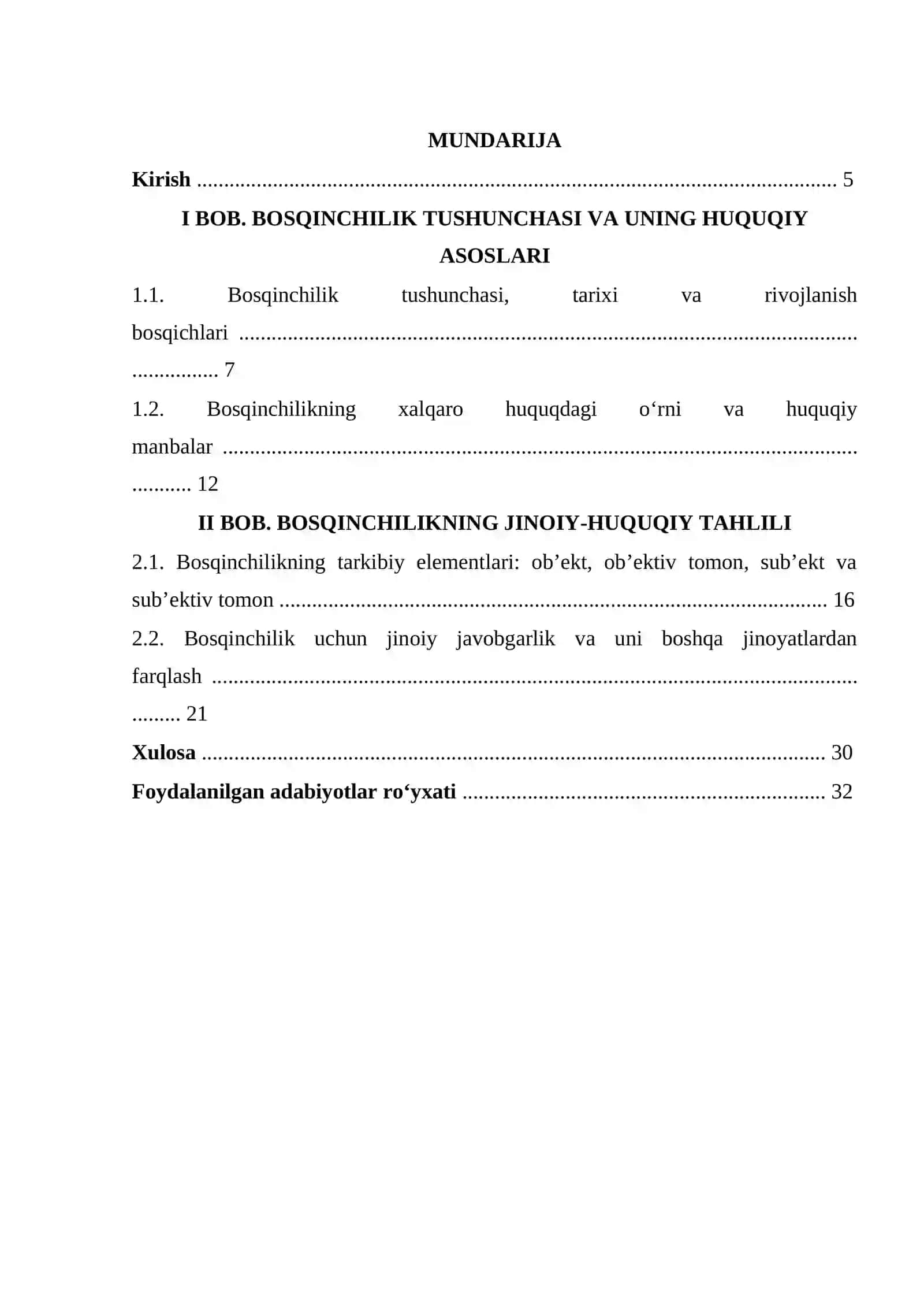 Bosqinchilikning jinoiy-huquqiy xususiyatlari 2
