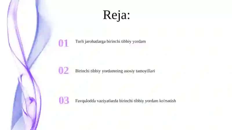 Jarohatlanganda birinchi tibbiy yordam koʻrsatish 2