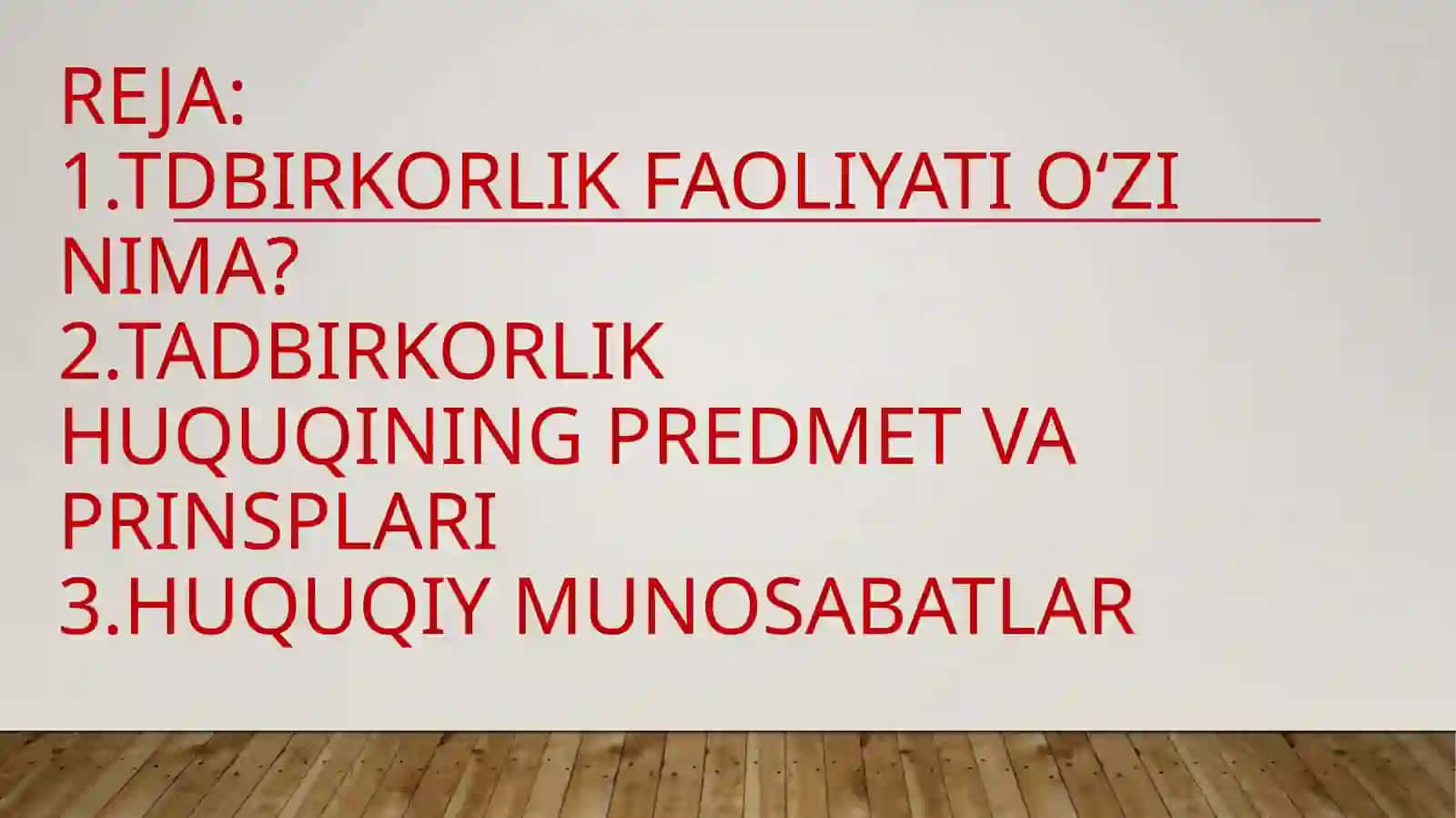 Tadbirkorlik huquqi 2
