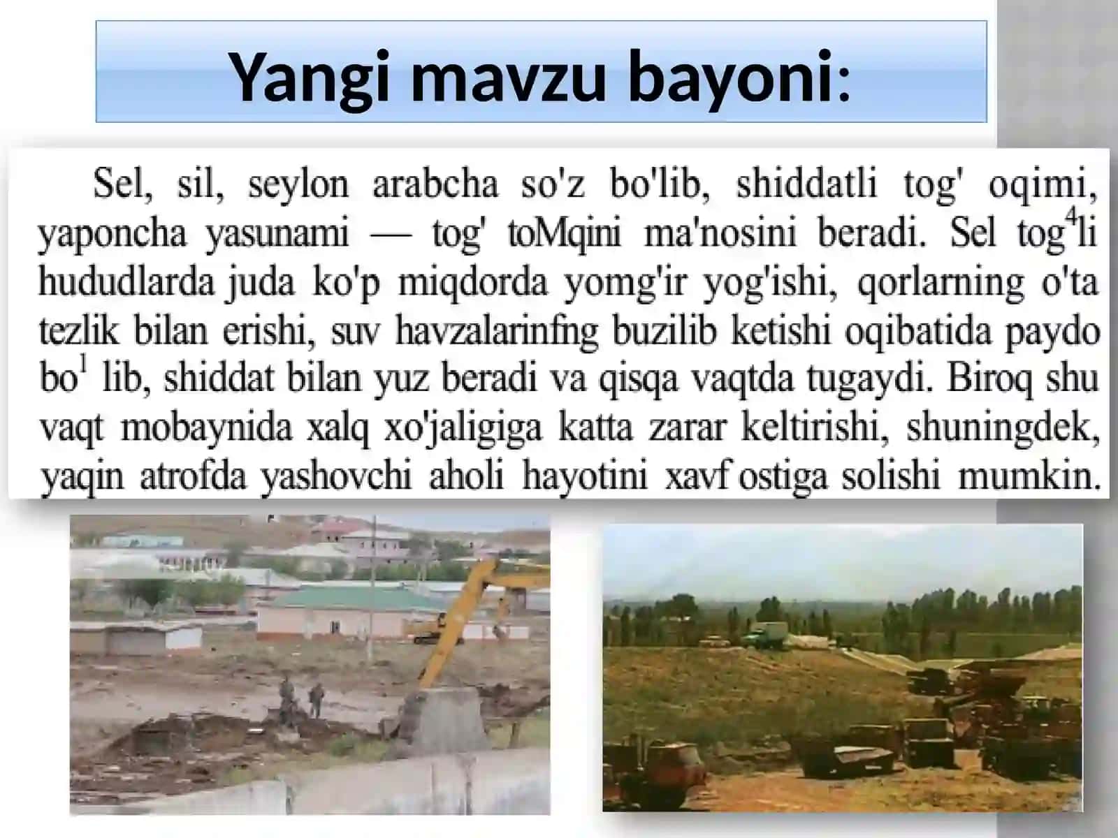 Sel, suv toshqinlari va u bilan bog'liq favqulodda hodisalar 2